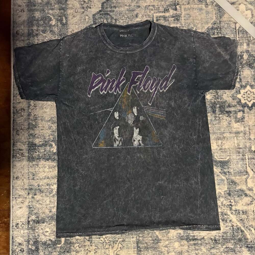 Pink Floyd Dark Side of the Moon T-Shirt Size XL Acid Wash